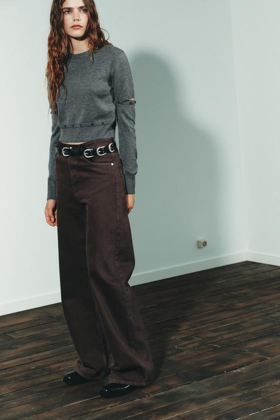 TRF EXTRA WIDE LEG HIGH WAIST JEANS | Zara US