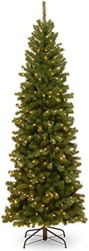 Amazon.com: National Tree Company Pre-Lit Artificial Slim Christmas Tree, Green, North Valley Spr... | Amazon (US)