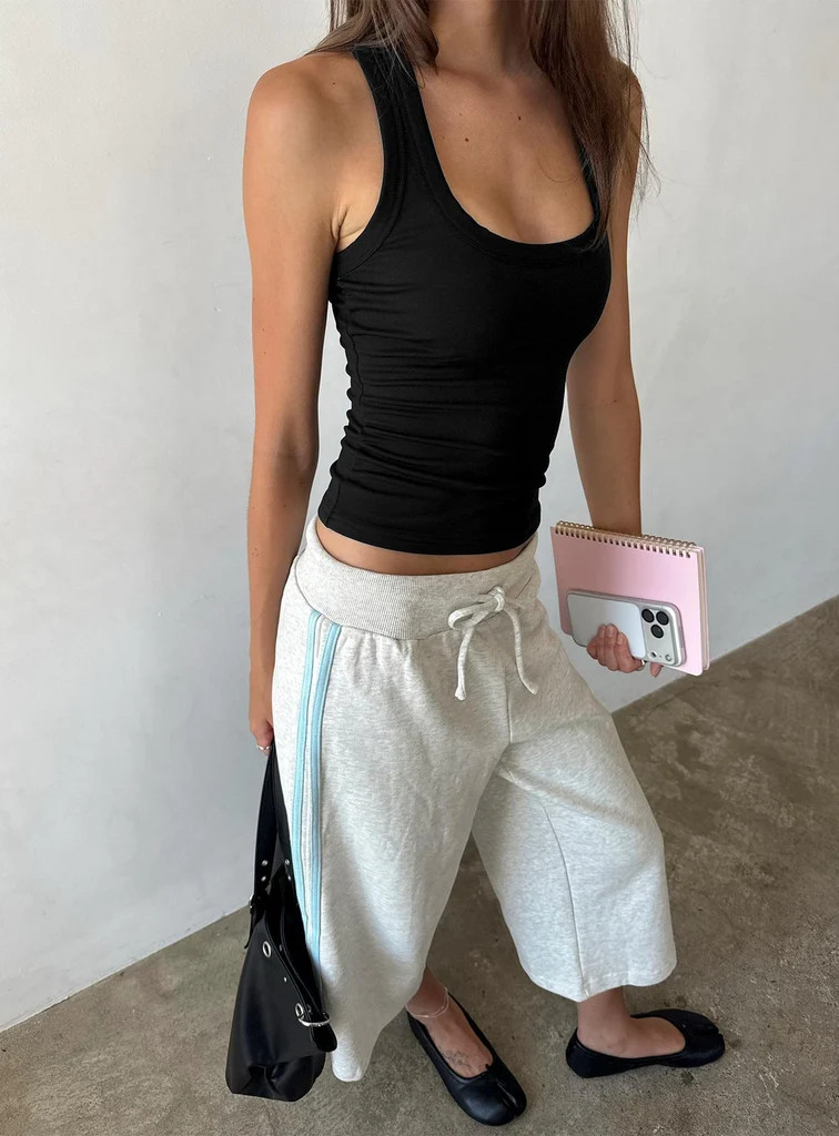 Dojo 3/4 Track Pants Grey Marle | Princess Polly US