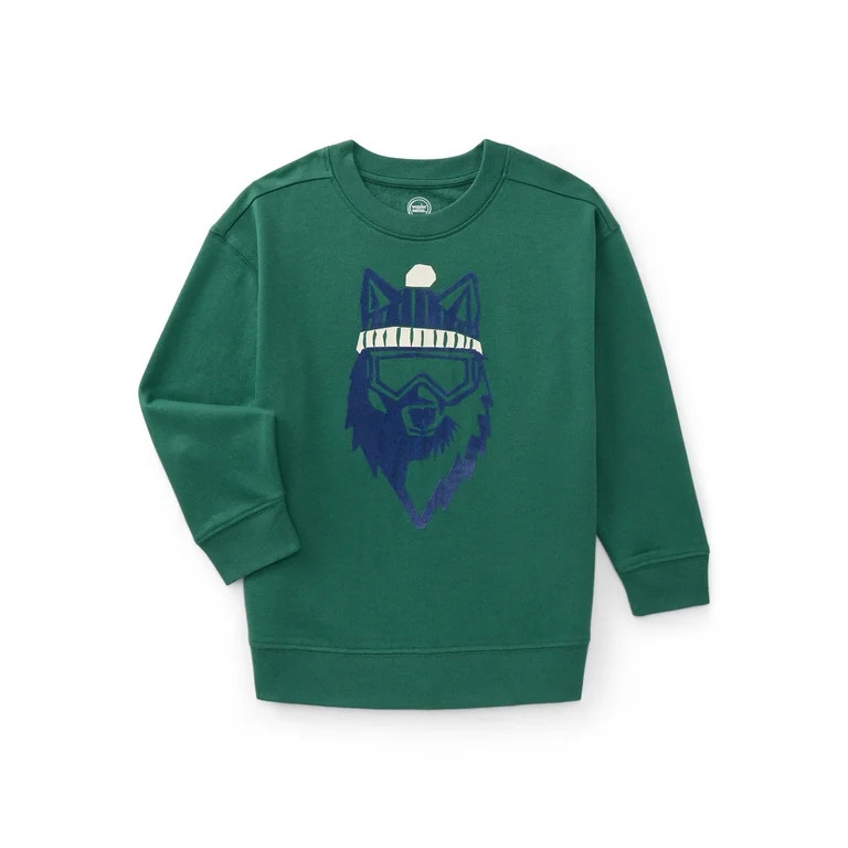 Wonder Nation Boys Graphic Sweatshirt with Long Sleeves, Size 4-10 | Walmart (US)