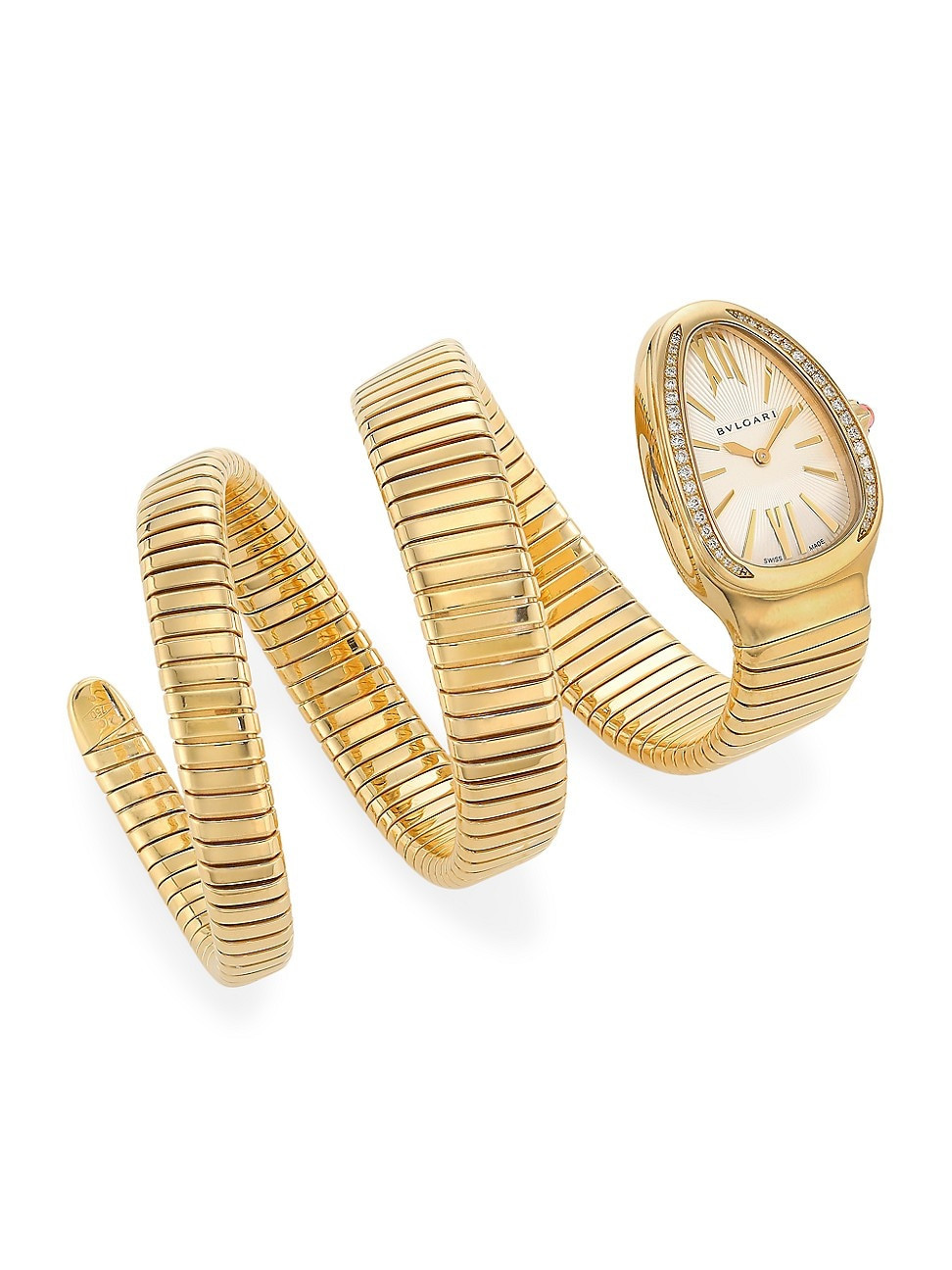 Women's Serpenti Tubogas Yellow Gold & Diamond Double Twist Watch - Yellow Gold | Saks Fifth Avenue
