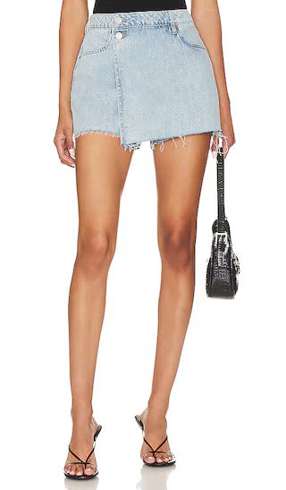 Denim High Waist Skort in Light the Way | Revolve Clothing (Global)