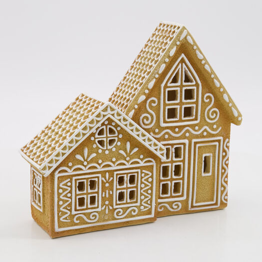 Brown Gingerbread House Christmas Decoration 20x23cm | TK Maxx
