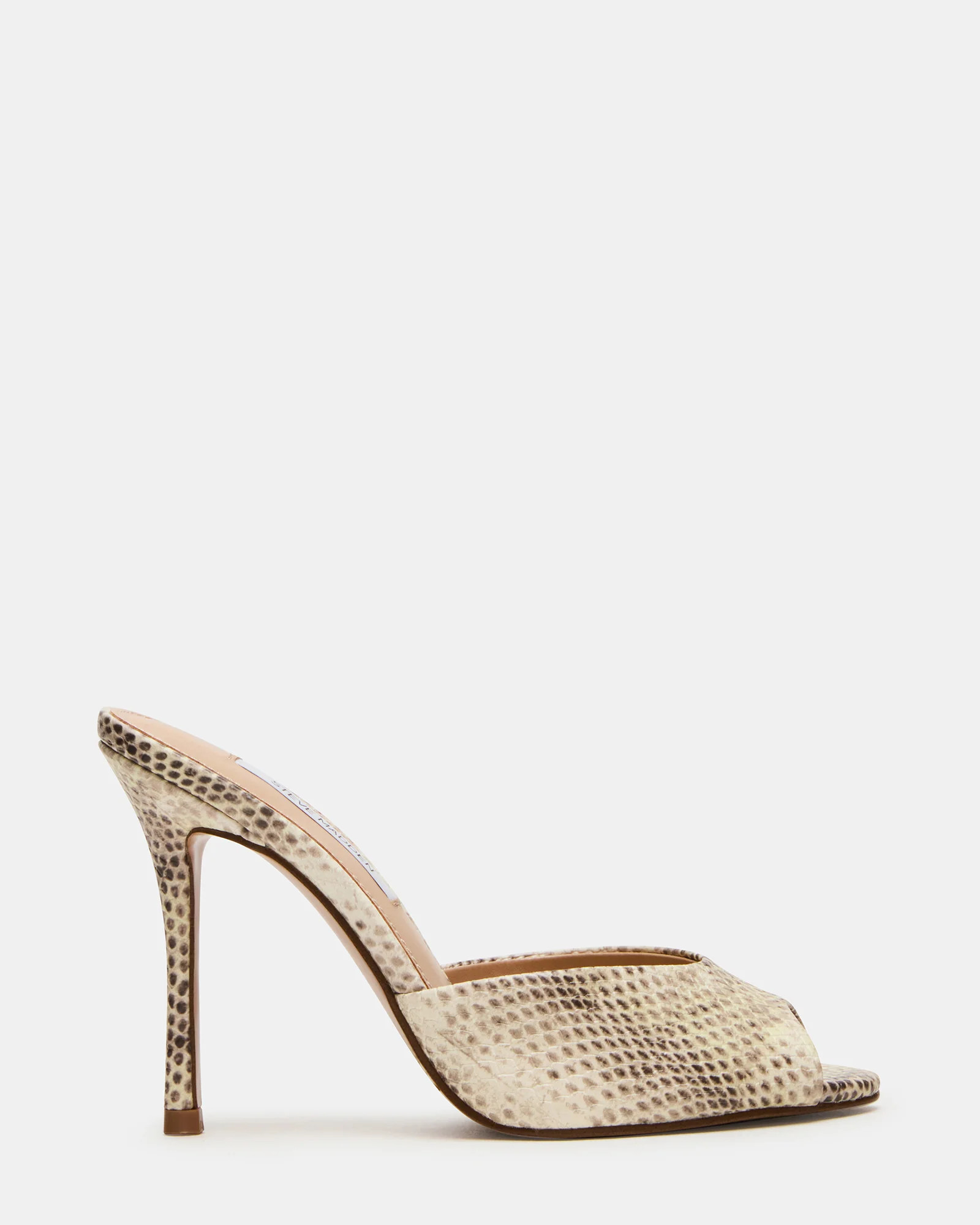 Steve Madden Women's Priya Mule Heels - Natural Snake - Size 5.5 - Synthetic | Steve Madden (US)
