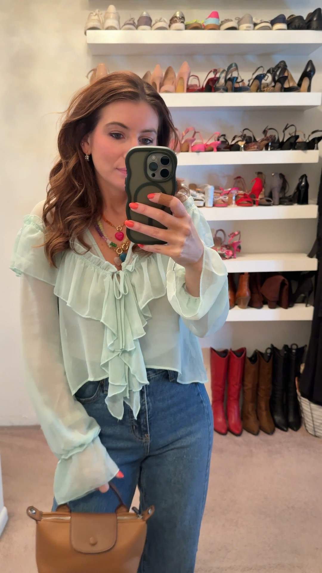 Mint Green Ruffle Boho Blouse (size small)
Walmart barrel Leg Jeans (size 2)
Mesh ballet flats

Spring outfit idea, easy outfit, casual outfit, brunch outfit, weekend outfit 

#LTKSaleAlert #LTKootd #LTKSeasonal