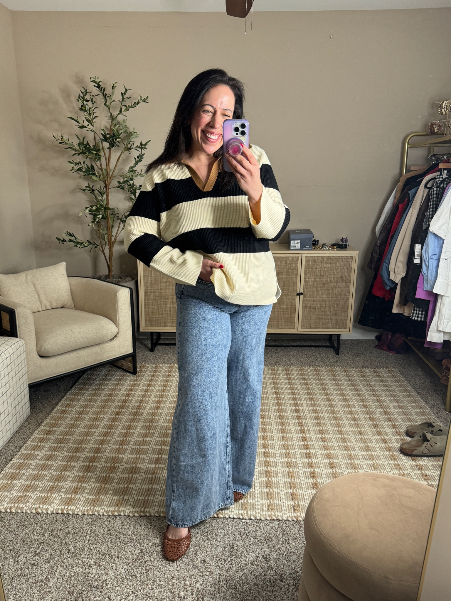 Casual ootd for moms! Love this rugby sweater from Target size large!  True size 12 in pants! #midsize #midsizefashion #size12 #targetfashion

#LTKFindsUnder100 #LTKFindsUnder50 #LTKMidsize