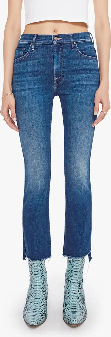 The Insider High Waist Step Frayed Hem Crop Jeans | Nordstrom