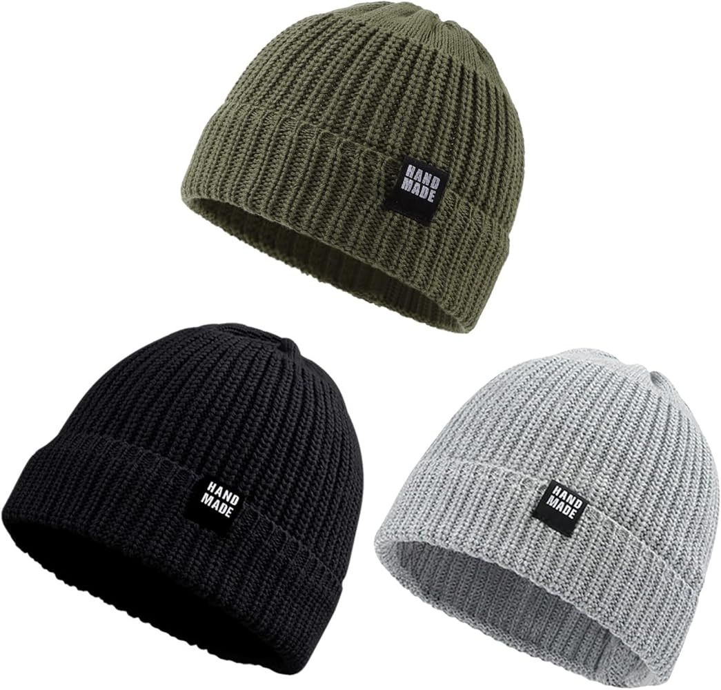 Simple Knitted Baby Beanie Hip-Hop Boys Winter Hat Toddler Kids Bonnet for Girls 0-5Y | Amazon (US)