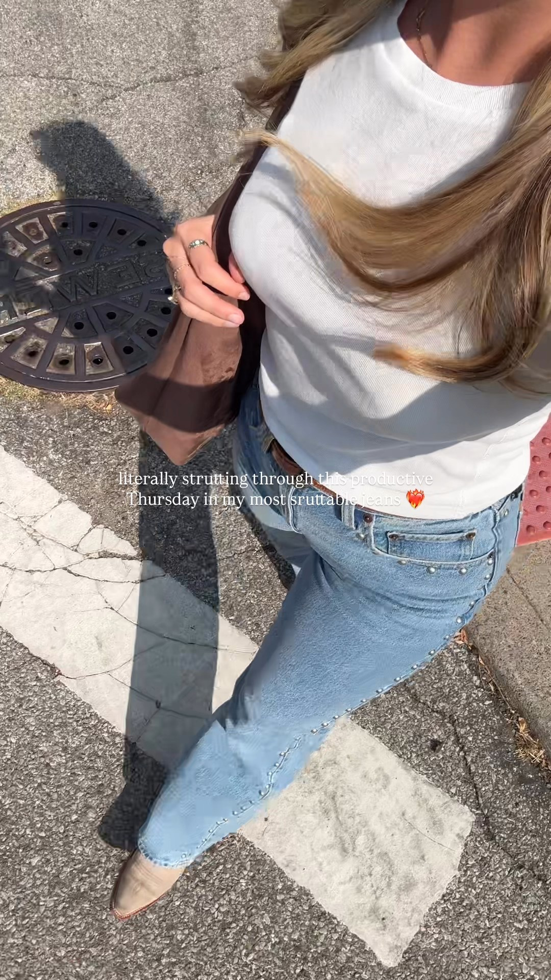 Wearing these studded jeans on repeat this fall!