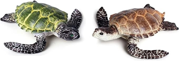 BLAPNK 2 Pcs Realistic Ocean Turtle Model Toys, Simulated Sea Life Turtle Animals Figurine Collec... | Amazon (US)