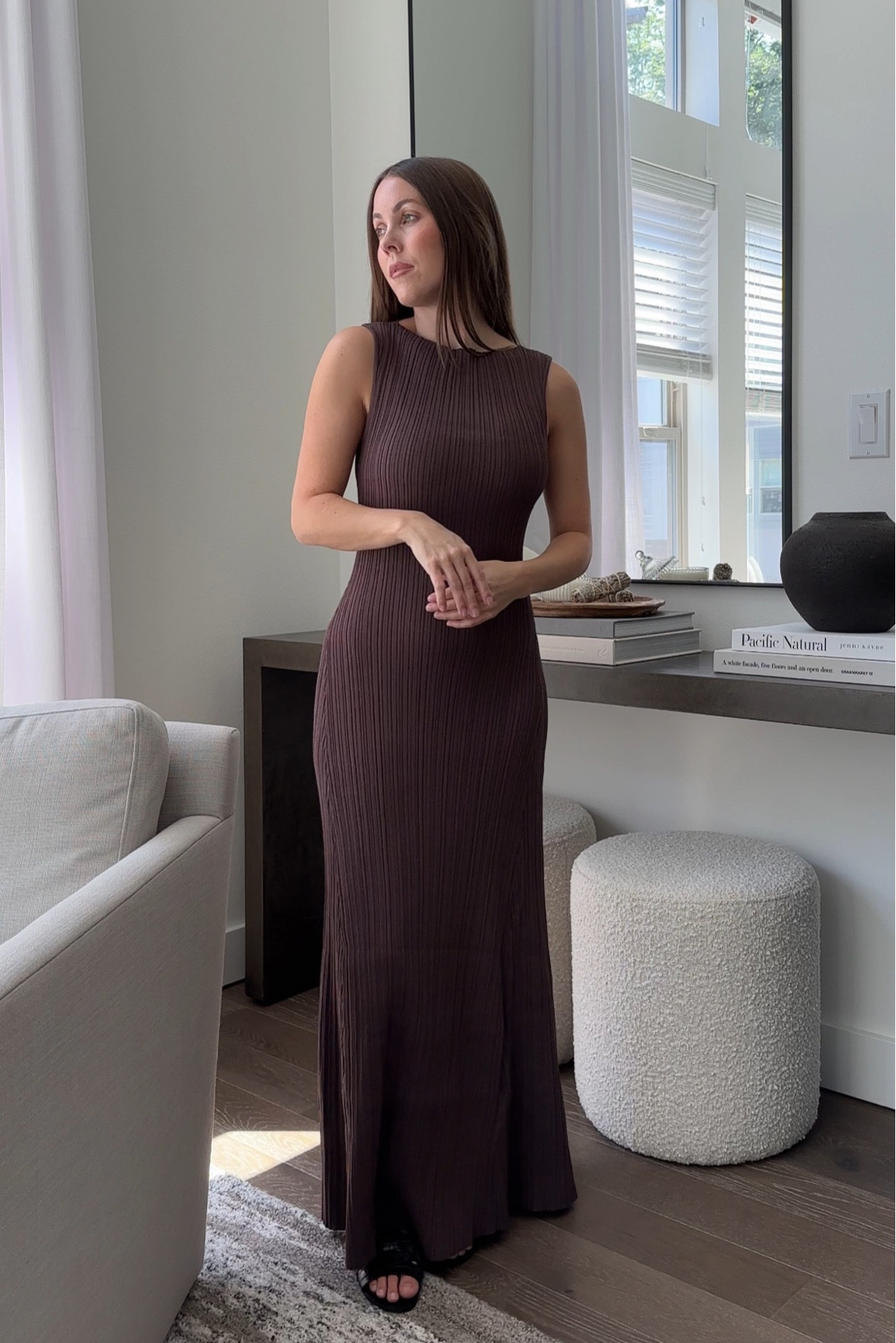 ivy coffee sleeveless midi dress Lawlita on LTK