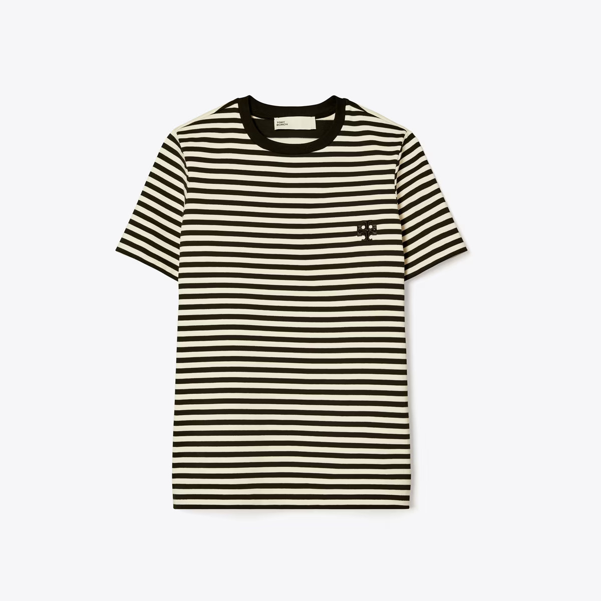 Embroidered Logo T-Shirt: Women's Designer Tops | Tory Burch | Tory Burch (US)