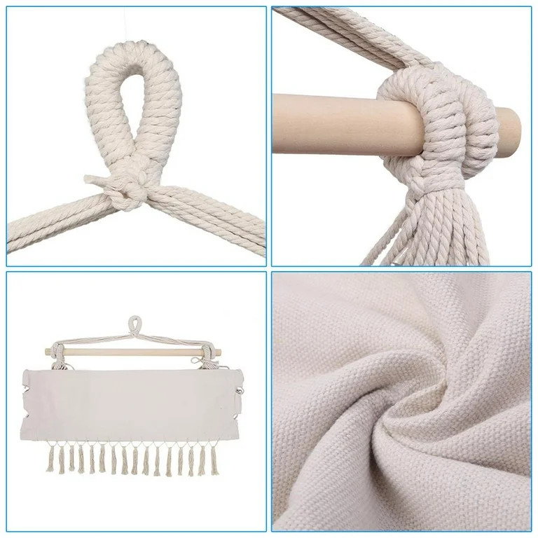 Zimtown Hammock Chair Swing with  2 Cushions - Beige | Walmart (US)