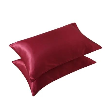 esafio Simulation Silk Pillowcase for Hair and Skin (Burgundy 20x40 inches) Slip Pillow Cases King S | Walmart (US)