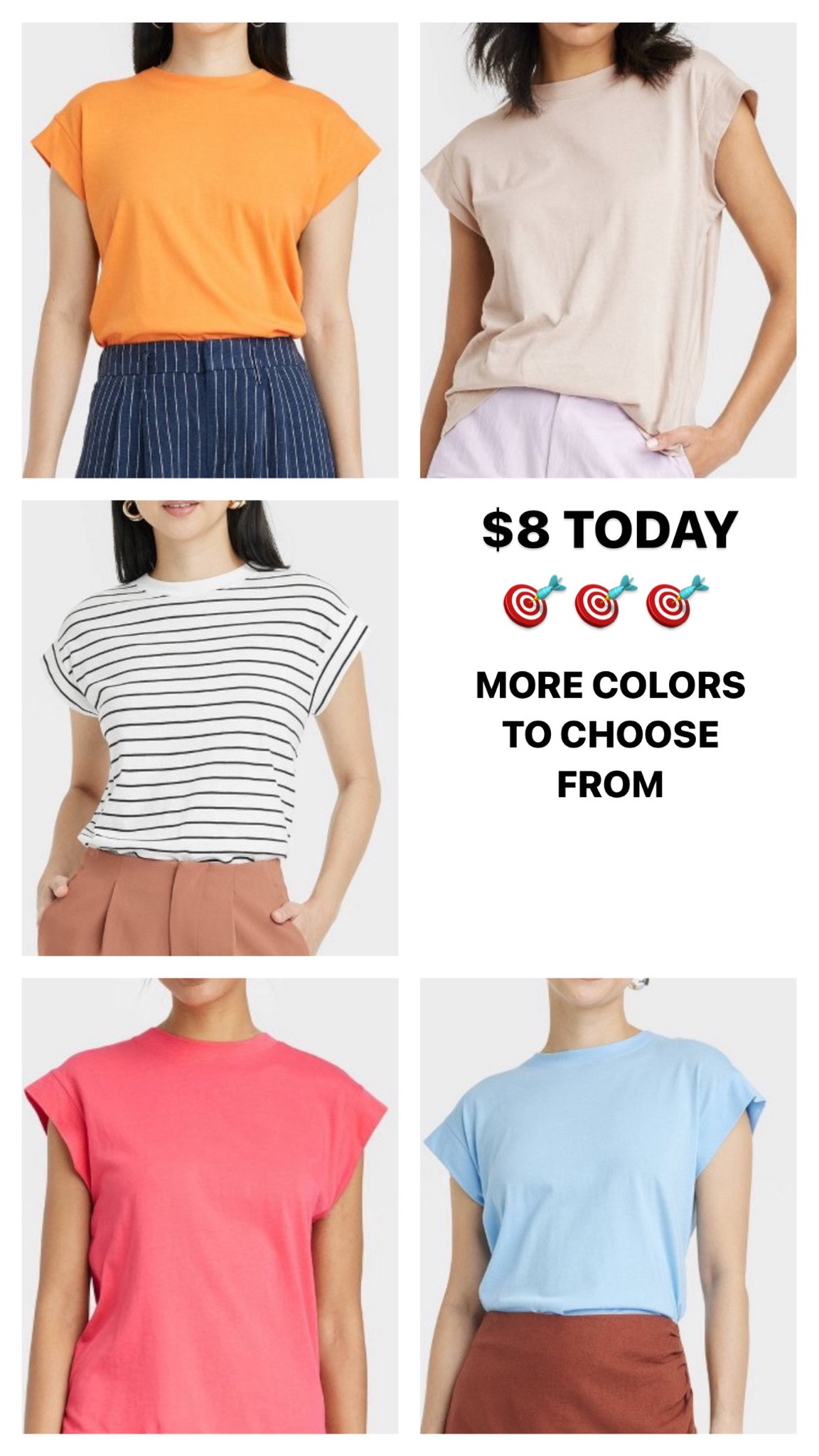 Target tee on sale for $8. Versatile, lightweight, goes with everything, extended shoulder. I have a medium but could size down to a small! Love the orange and stripes! Top that you can easily pair with denim, throw on top! 

#LTKFindsUnder50 #LTKStyleTip #LTKSummerSales