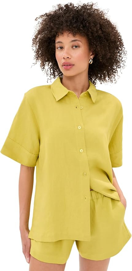 LE BOP Women's Leila Short Sleeve Buttondown | Amazon (US)