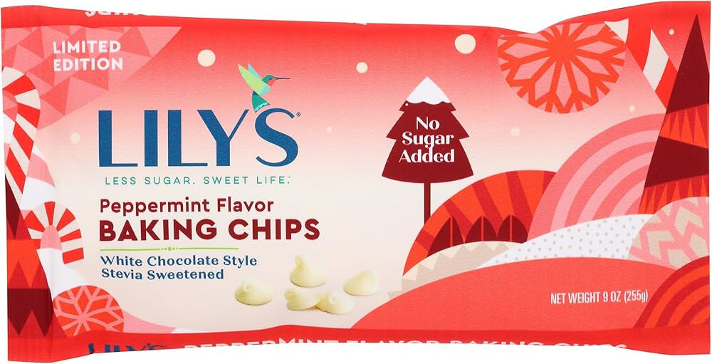 LILYS CHOCOLATE Peppermint Flavor Baking Chips, 9 OZ | Amazon (US)