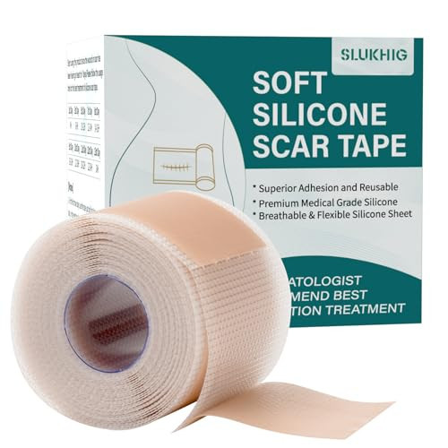 Silicone Scar Sheets (1.6"x 79" Roll-2M), Silicone Scar Tape for Scar Removal Treatment, Reusable Silicone Scar Strips for C-Section, Keloid, Burn, Acne, Surgical Scars | Amazon (US)