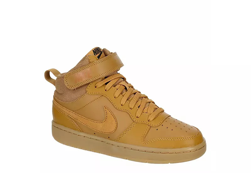 Nike Boys Court Borough 2 Mid Sneaker - Tan | Rack Room Shoes