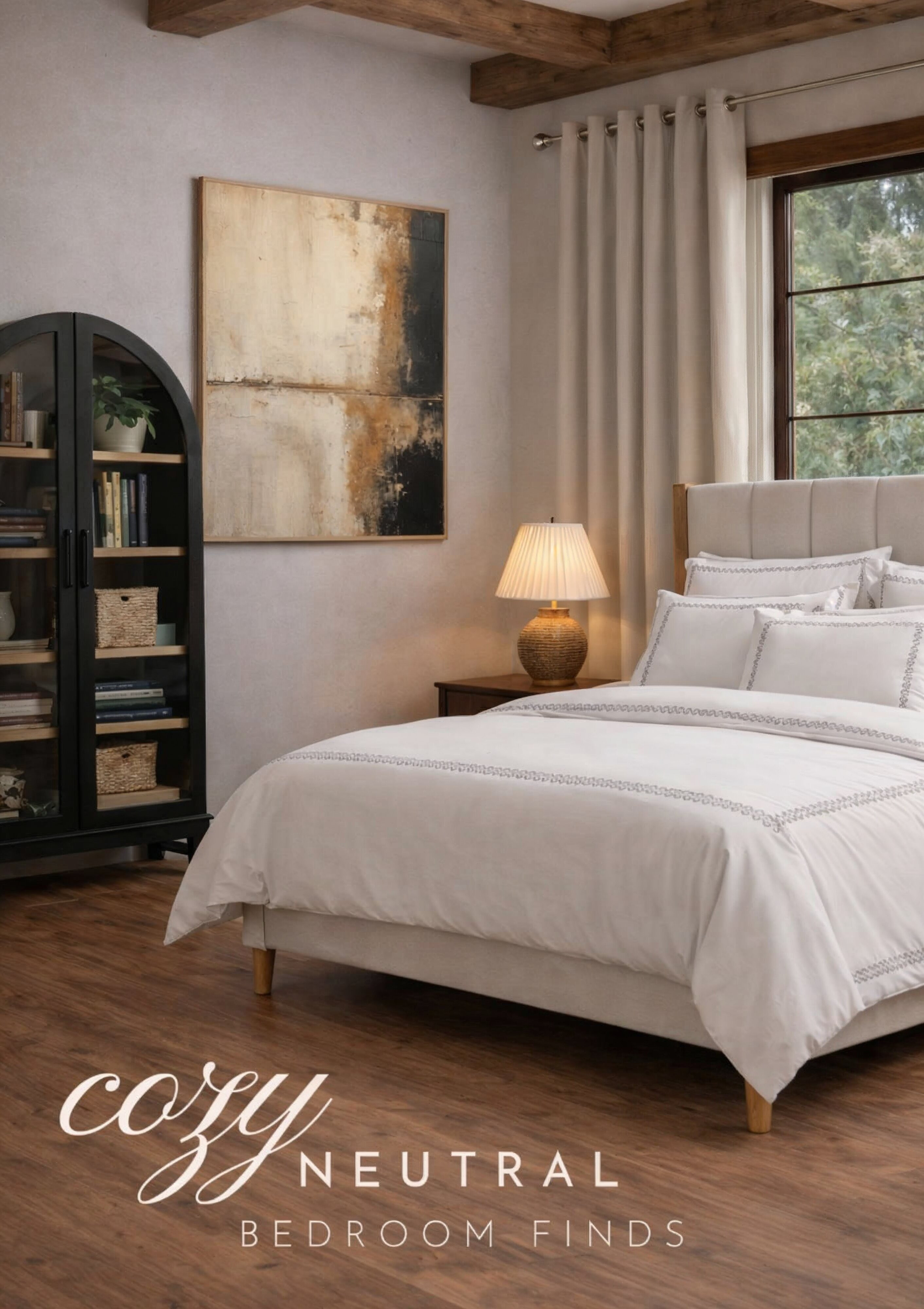 The layered neutrals and warm wood tones = instant cozy upgrade

everything is linked so you can recreate this look in your own space ✨

Perfect if you’re going for that calm, quiet luxury vibe. 

 #LTKHome #LTKFinds #NeutralHome #BedroomRefresh #CozyBedroom #HomeInspo #AffordableDecor #QuietLuxury #WarmNeutrals #InteriorStyle #LTKHome