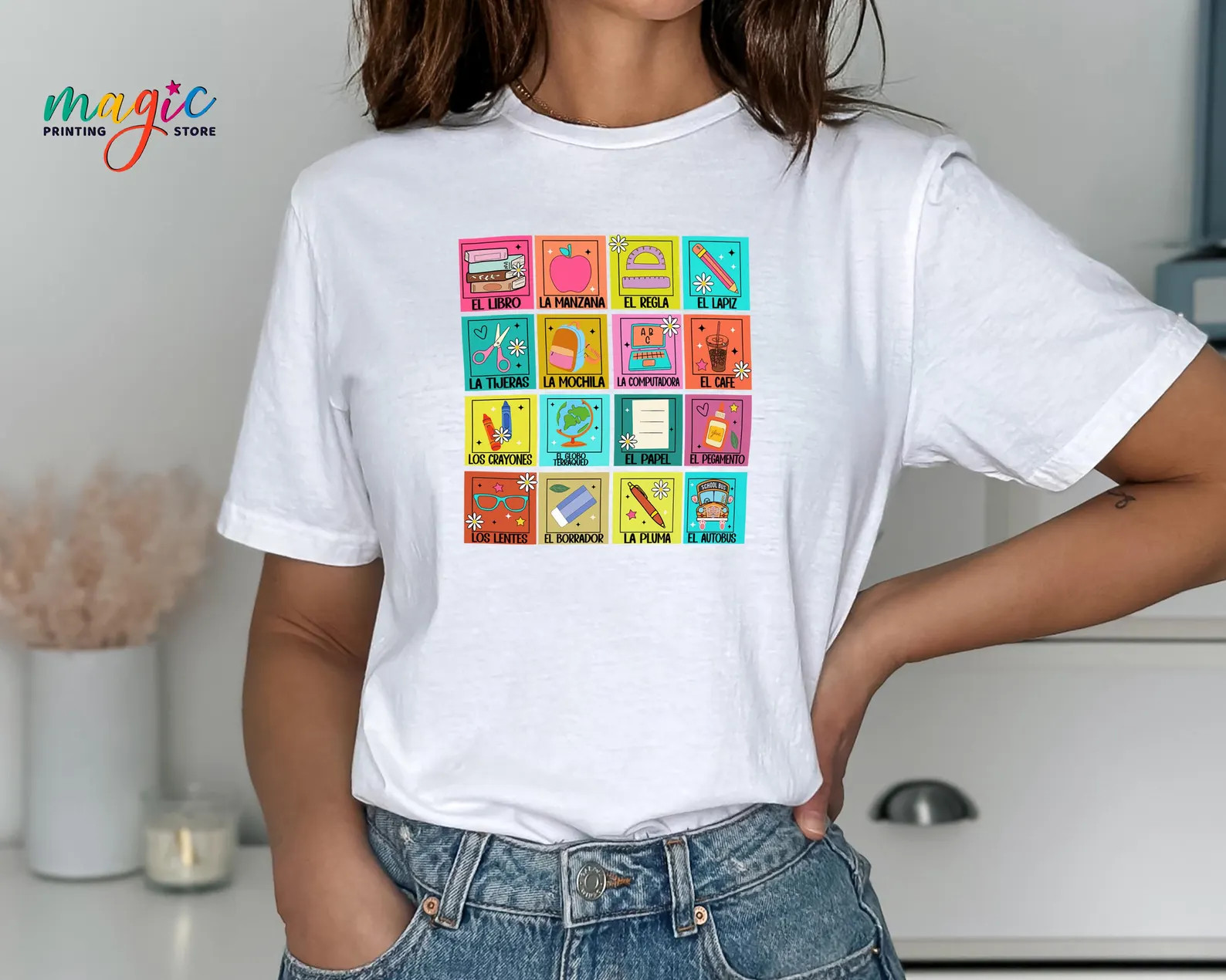 Spanish Teacher Shirt, Maestra Loteria Shirt, Maestra Shirt, Dual Language Crew, Bilingual Teache... | Etsy (US)