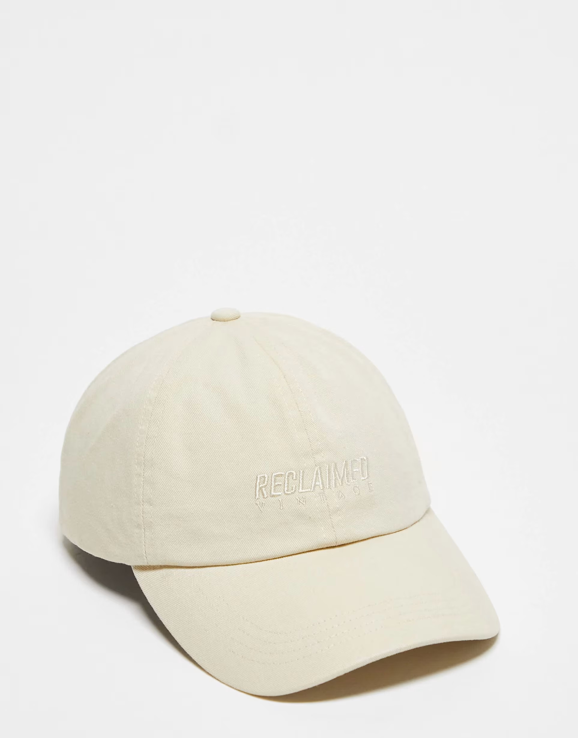 Reclaimed Vintage unisex logo cap in ecru | ASOS (Global)