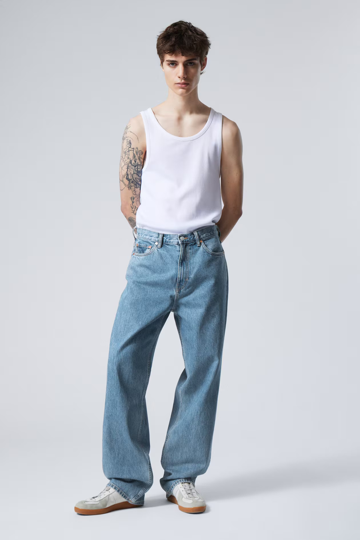 Jean droit ample Galaxy - 90s Blue – Bleu moyen - HOMME | H&M CH | H&M (DE, AT, CH, NL, FI)
