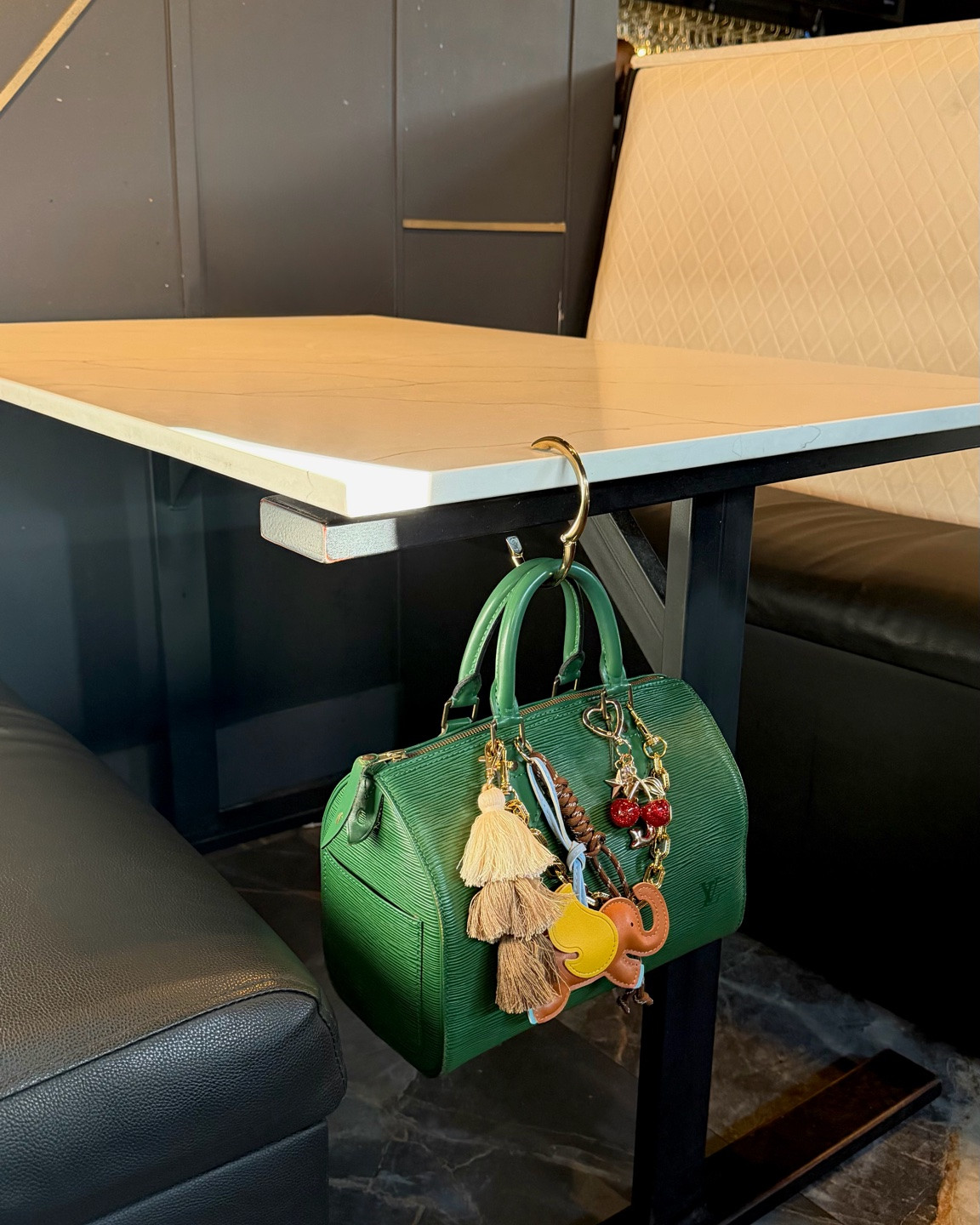 Every lady needs a good purse hook💅🏽 I love this one because it holds my heaviest bags. No need to worry about fitting your bag on a table or chair!

#LTKSaleAlert #LTKU #LTKootd
