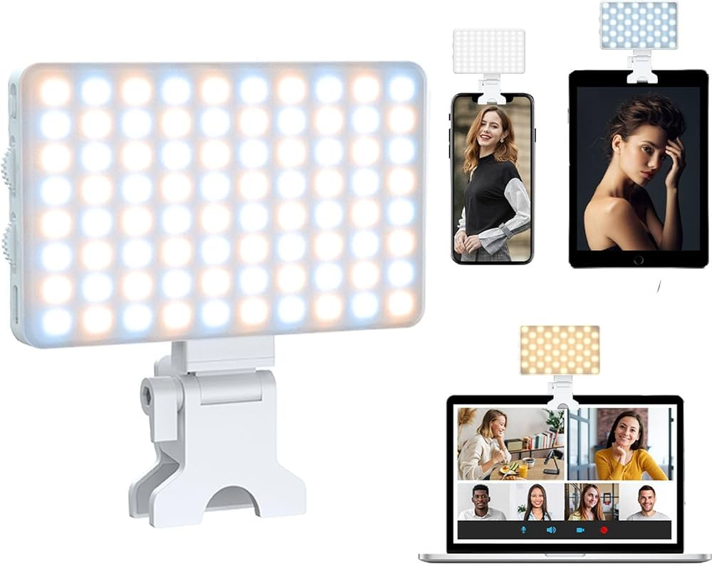 80 LED Rechargeable Clip Fill Video Conference Light for iPhone/Android Phone/iPad/Laptop,2000mAh... | Amazon (US)