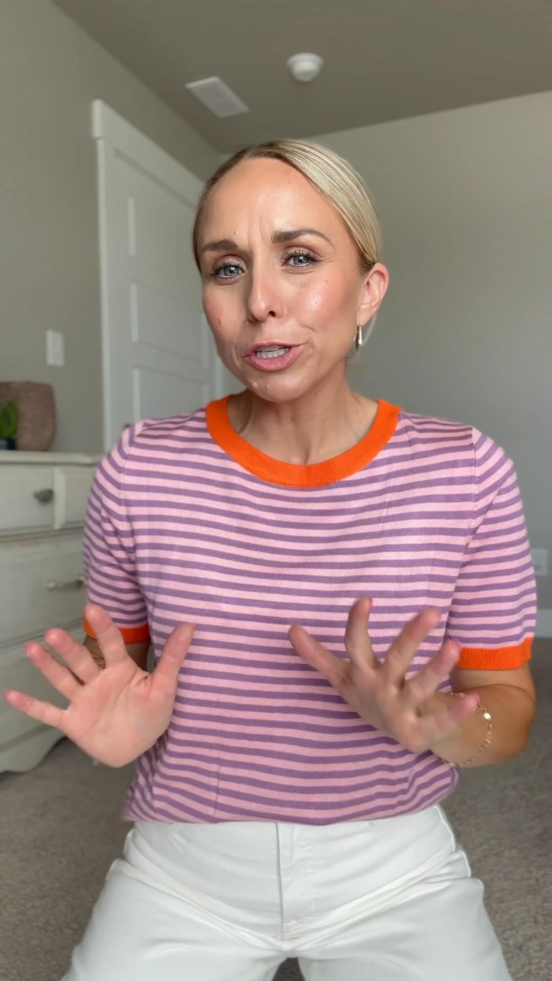 Obsessed with this cute spring top!! Great quality and the fabric is nice. Comes in lots of cute color combos.  True to size. 

#LTKSpringSale #LTKWatchNow #LTKFindsUnder50