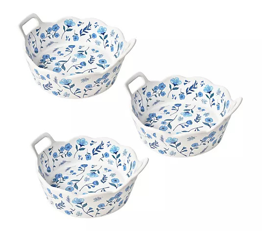 Make Your Selection: Temp-tations Set of (3) Round Nesting Mini Bakers | QVC