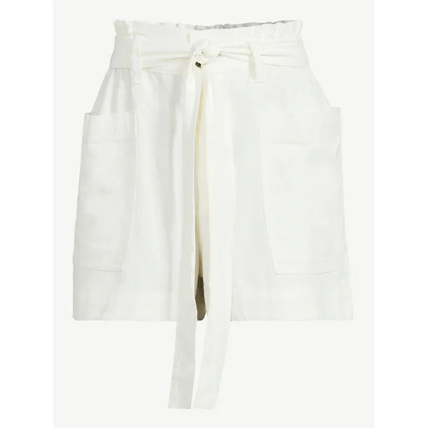 Free Assembly Women's Paperbag Belted Shorts | Walmart (US)