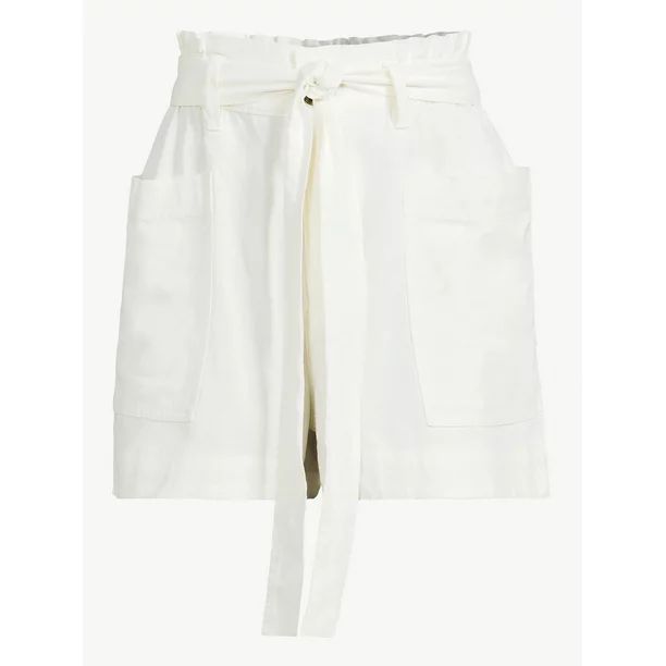 Free Assembly Women's Paperbag Belted Shorts | Walmart (US)