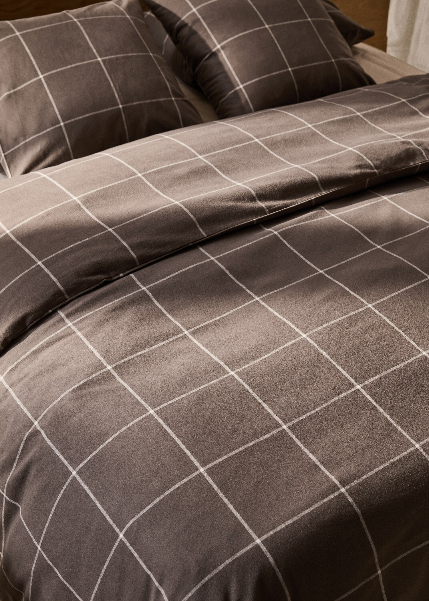 Copripiumino cotone flanella quadri letto 150 cm - Home | MANGO Italia | Mango EU