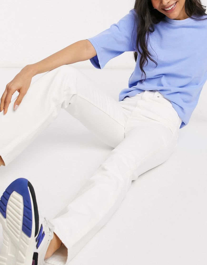 Weekday - Rowe - Jeans dritti bianchi in cotone organico-Bianco | ASOS (Global)
