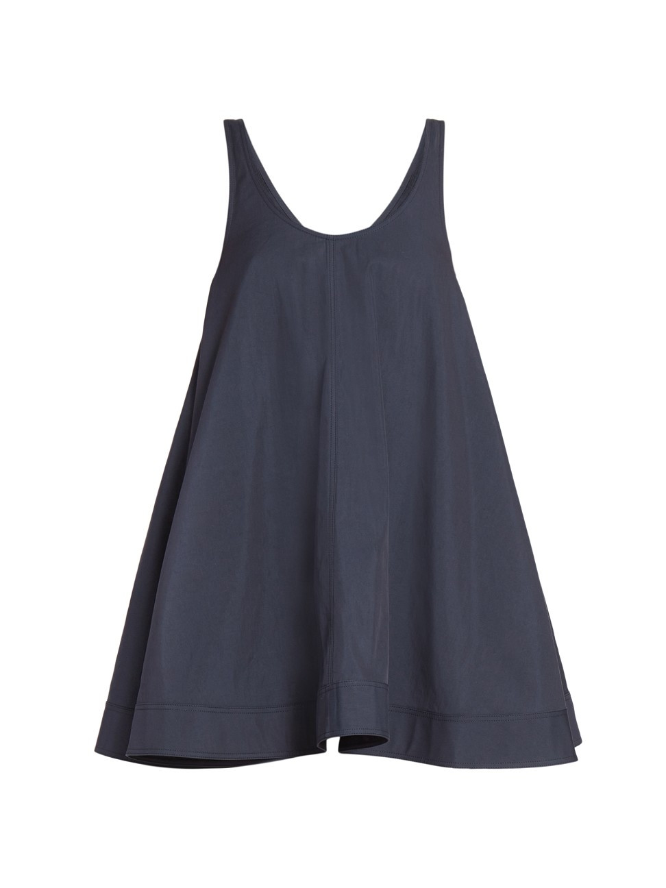 Women's Trapeze Cotton-Blend Tent Dress - Midnight Blue - Size 2 | Saks Fifth Avenue