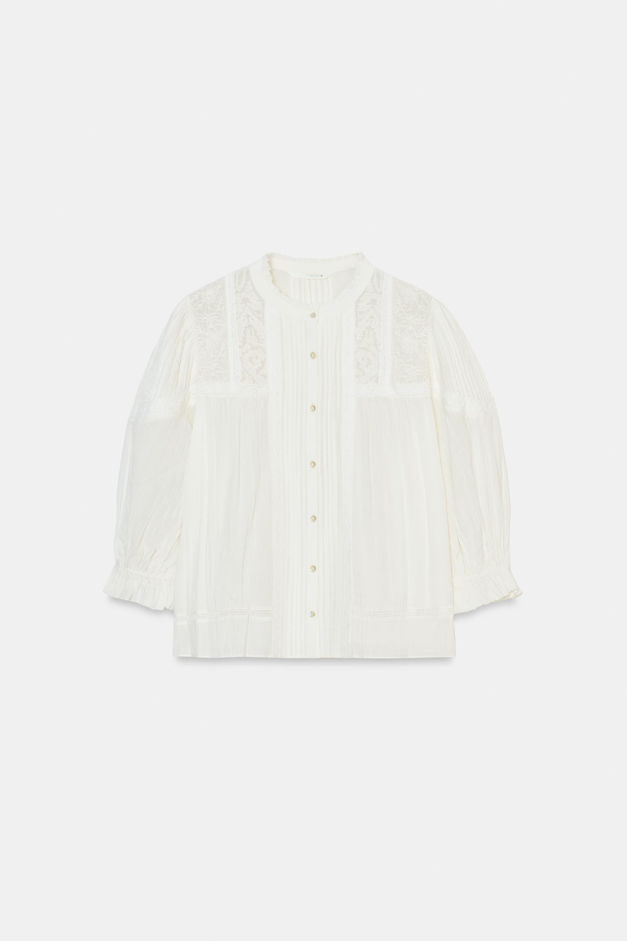 ROMANTIC COTTON SHIRT ZW COLLECTION | Zara US