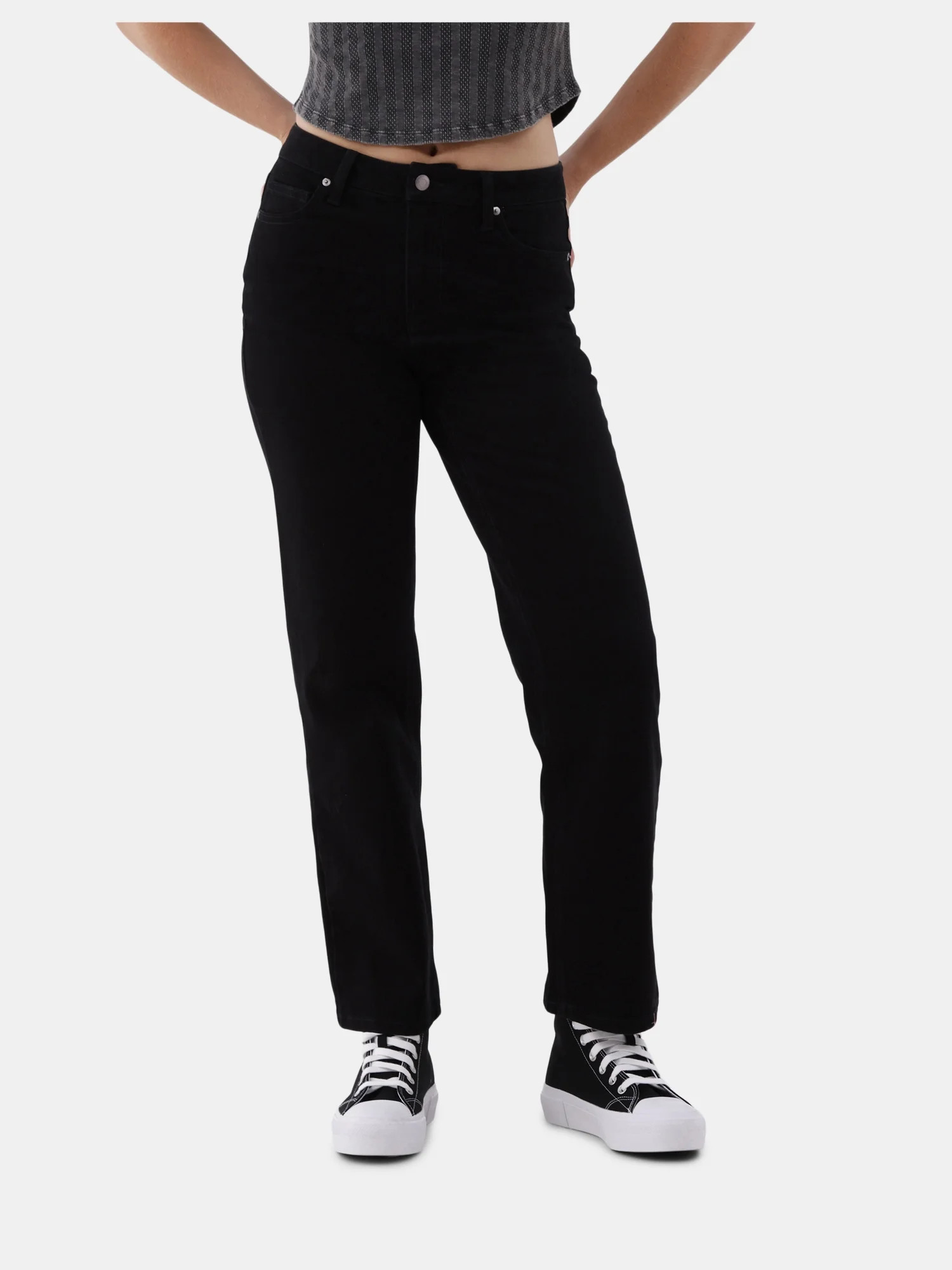 No Boundaries High Rise Straight Leg Jeans, Women's | Walmart (US)