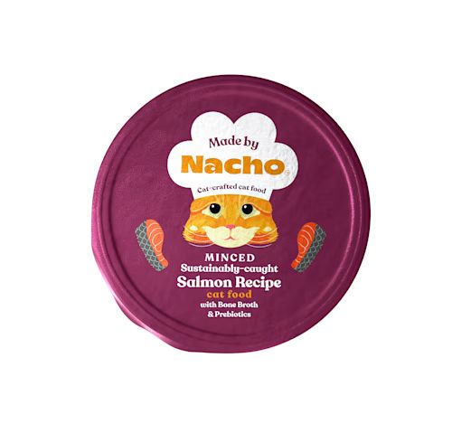 Made by Nacho Cage-Free Minced Salmon Recipe with Bone Broth Wet Cat Food, 2.5 oz. | Petco