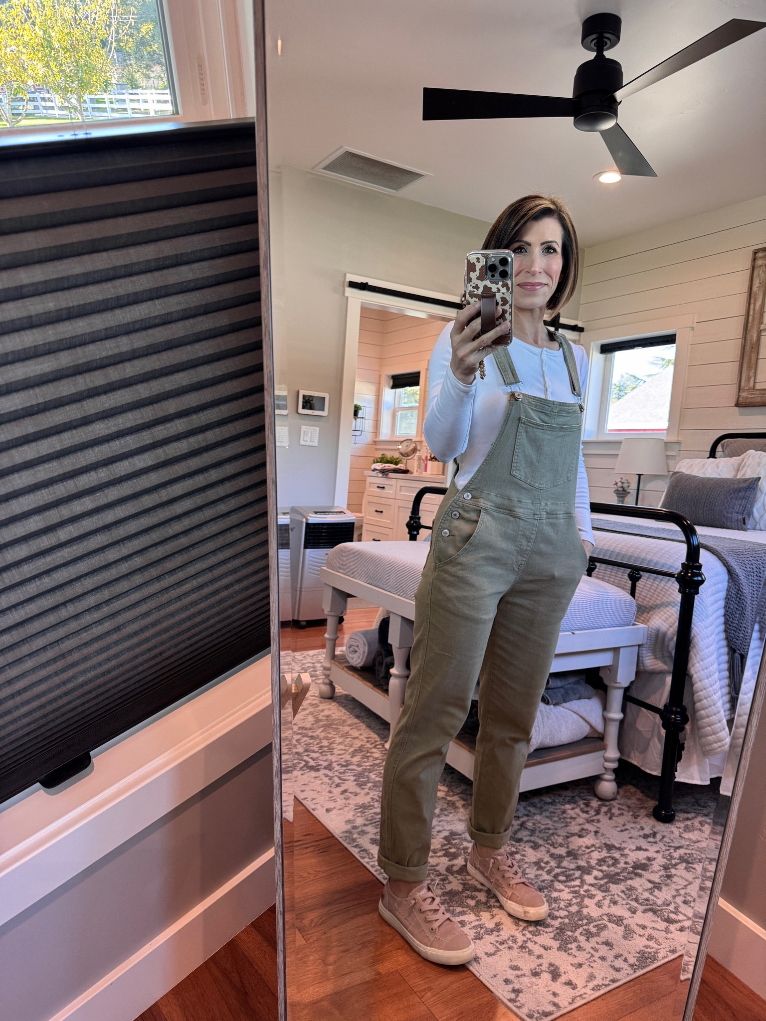 I have these overalls in many colors and love! They are a really soft denim, fit true to size - I’m wearing a small and are so comfortable. 

#LTKstyletip #LTKfindsunder50 #LTKover40