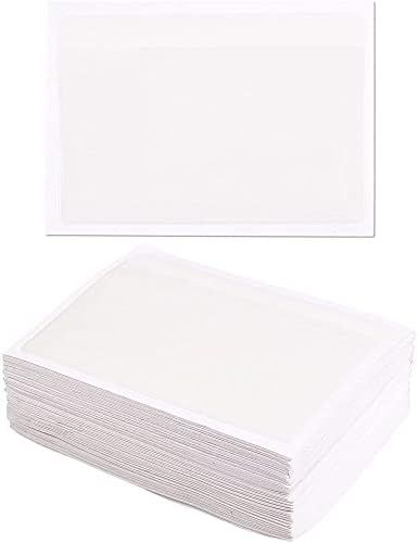 Juvale 100 Pack Self Adhesive Label Holder, 3x5 Index Card Sleeves, Clear Pockets | Amazon (US)