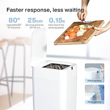 Automatic Trash Can, 4 Gallon Self Sealing and Self-Changing Smart Trash Can, Motion Sensor, Touc... | Amazon (US)