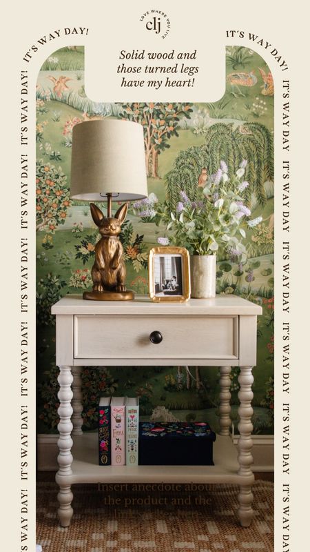 We’ve had this nightstand in Polly’s room for a minute now and are still swooning over those turned legs. 🤩


#LTKSaleAlert #LTKHome #LTKxWayDay