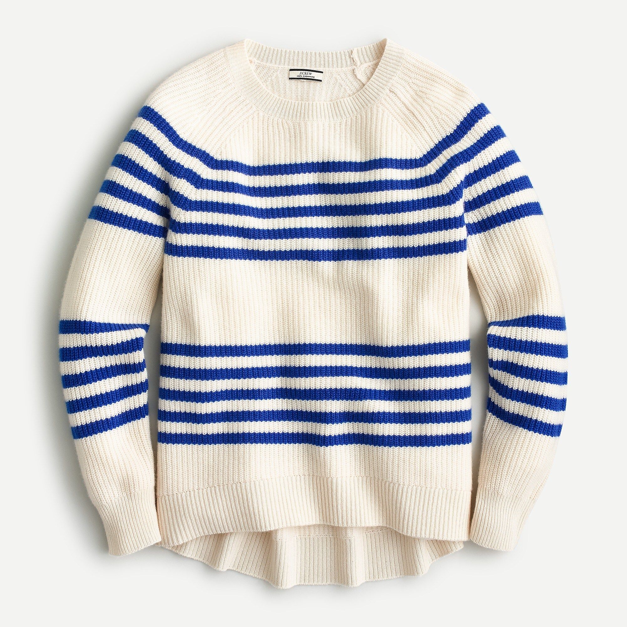 Ribbed cashmere crewneck sweater in stripe | J.Crew US
