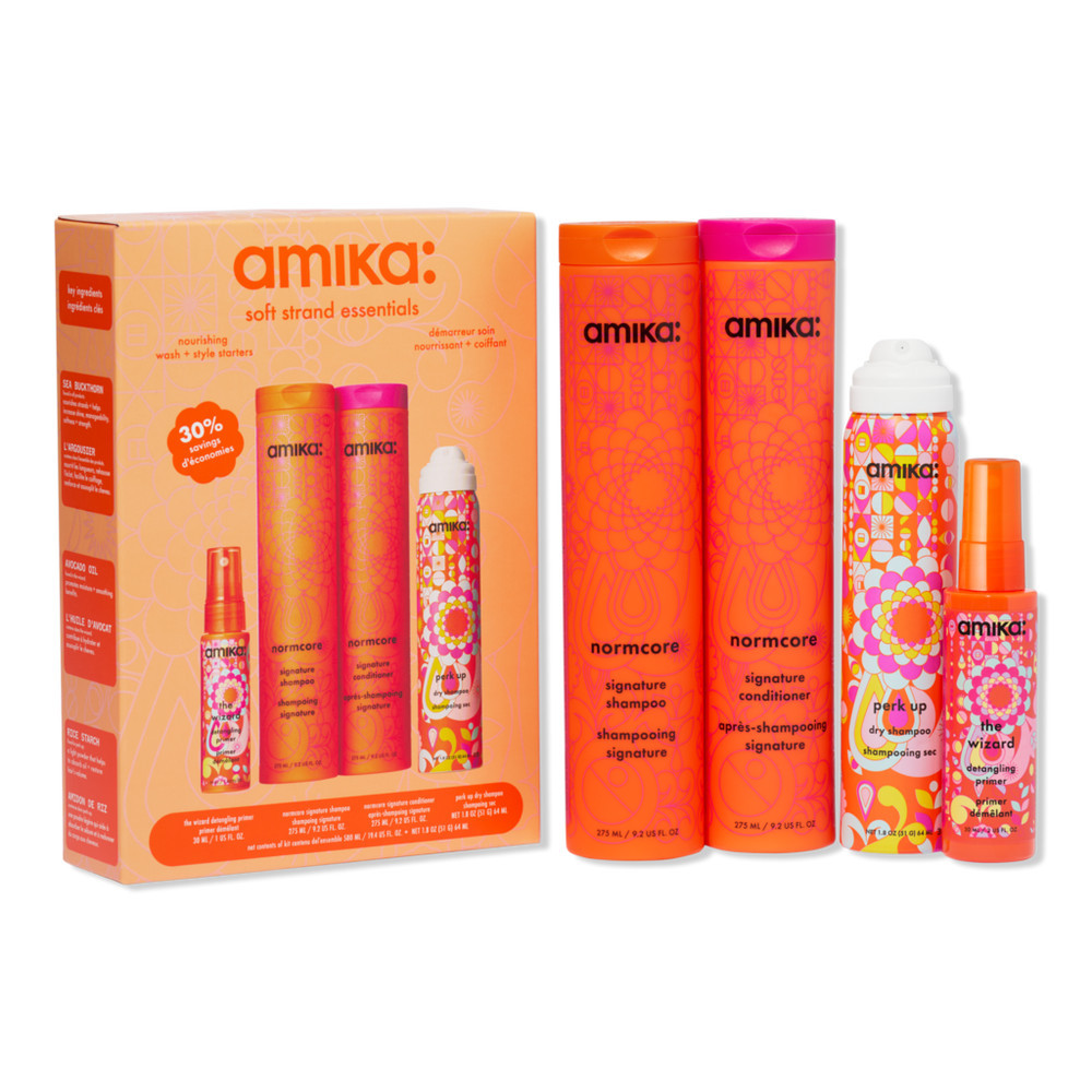 amika Soft Strand Essentials Nourishing Wash and Style Starters Set | Ulta