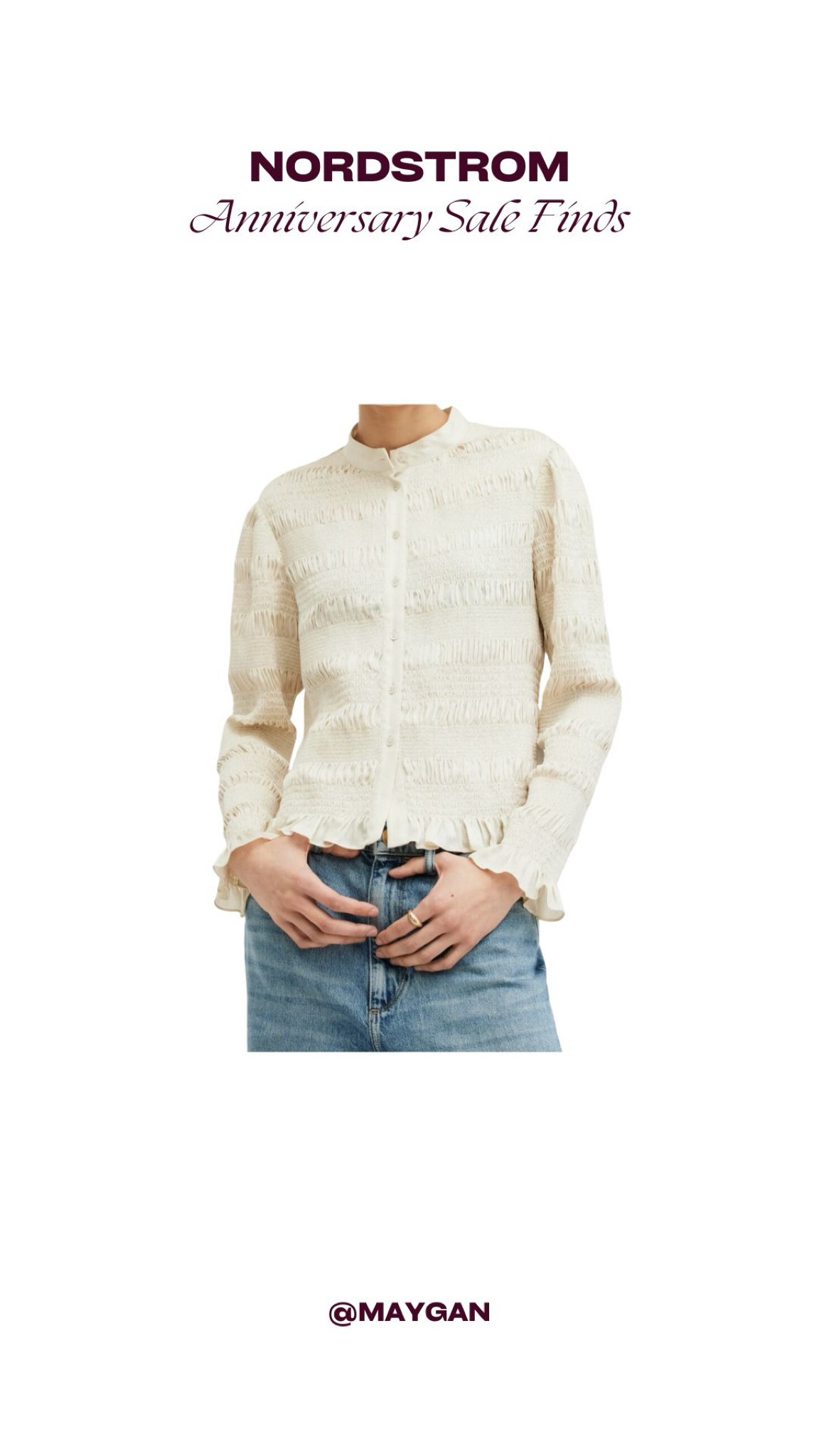 

Nordstrom Anniversary Sale Find

N Sale, Anniversary Sale, Nordstrom, Summer Sale, Work wear, All Saints, smocked white button up, women’s tops, work outfit 

#LTKxNSale #LTKSummerSales #LTKWorkwear