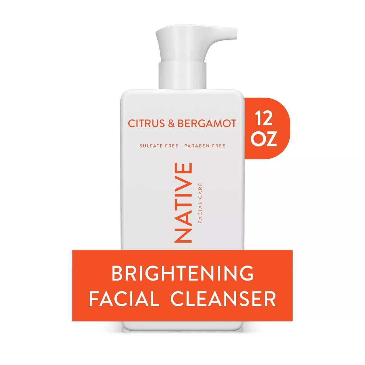 Native Brightening Paraben Free Facial Cleanser for all Skin Types - 12oz | Target