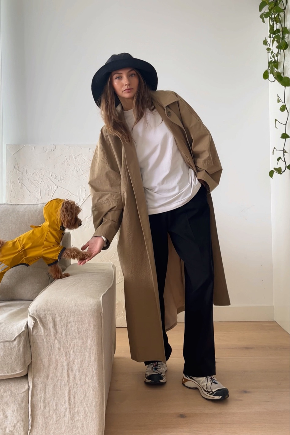Rain hat is from Jacquemus but sadly went into the sale so no longer available!