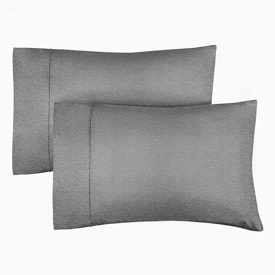 King Pillow Cases Set of 2 - Soft, Hotel Quality Pillowcase Covers - Comfy Bedding for Women, Men, Kids & Teens - Machine Washable Pillow Protectors - 2 Piece - King Size Heathered Grey Pillow Cover | Amazon (US)