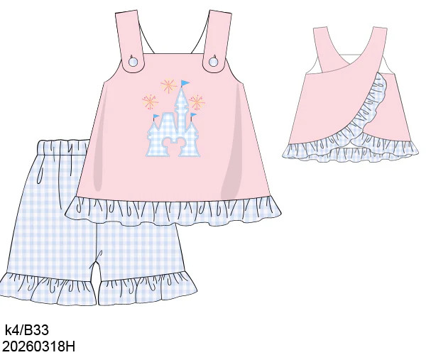 PRE SALE SHIPS JULY: Castle Shorts Set | Tutti Frutti Kids Co